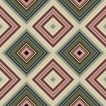 Rhombus and square seamless pattern. The pattern is colored diagonal lines Stock Illustration