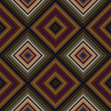 Rhombus and square seamless pattern. The pattern is colored diagonal lines Stock Illustration