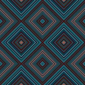 Rhombus and square seamless pattern. The pattern is colored diagonal lines Stock Illustration