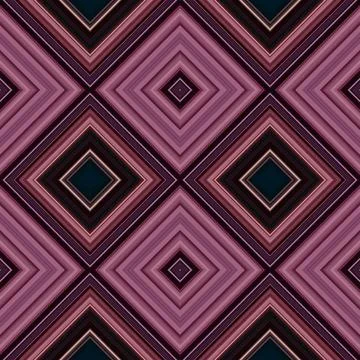 Rhombus and square seamless pattern. The pattern is colored diagonal lines Stock Illustration