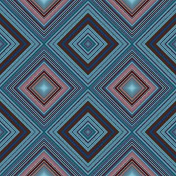 Rhombus and square seamless pattern. The pattern is colored diagonal lines Stock Illustration