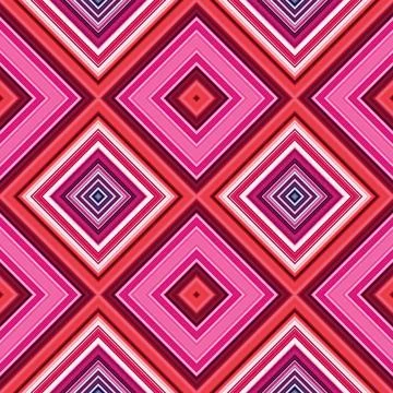 Rhombus and square seamless pattern. The pattern is colored diagonal lines Stock Illustration