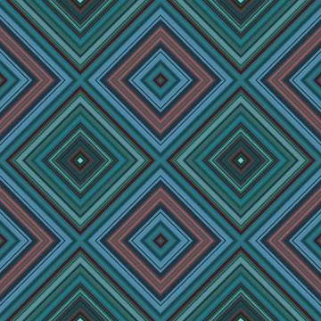 Rhombus and square seamless pattern. The pattern is colored diagonal lines Stock Illustration