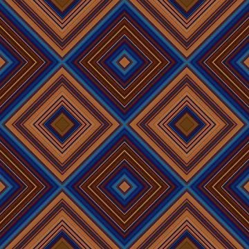 Rhombus and square seamless pattern. The pattern is colored diagonal lines Stock Illustration