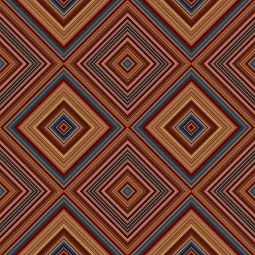 Rhombus and square seamless pattern. The pattern is colored diagonal lines Stock Illustration