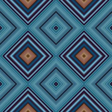 Rhombus and square seamless pattern. The pattern is colored diagonal lines Stock Illustration