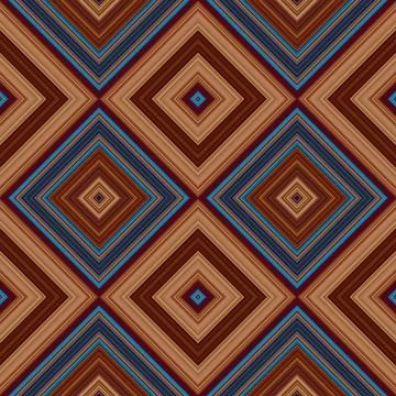 Rhombus and square seamless pattern. The pattern is colored diagonal lines Stock Illustration