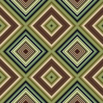 Rhombus and square seamless pattern. The pattern is colored diagonal lines Stock Illustration