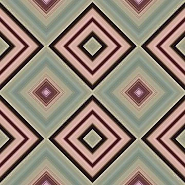 Rhombus and square seamless pattern. The pattern is colored diagonal lines Stock Illustration