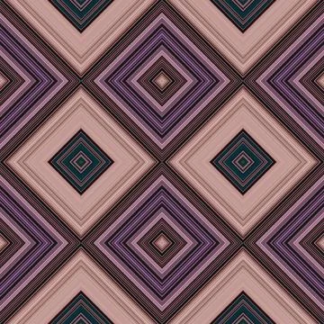 Rhombus and square seamless pattern. The pattern is colored diagonal lines Stock Illustration