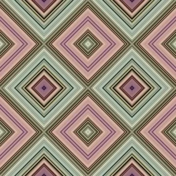 Rhombus and square seamless pattern. The pattern is colored diagonal lines Stock Illustration