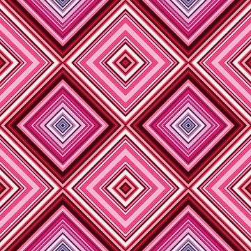 Rhombus and square seamless pattern. The pattern is colored diagonal lines Stock Illustration