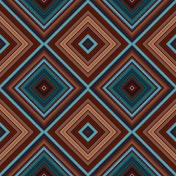 Rhombus and square seamless pattern. The pattern is colored diagonal lines Stock Illustration