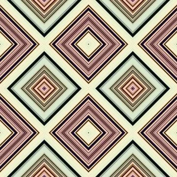 Rhombus and square seamless pattern. The pattern is colored diagonal lines Stock Illustration