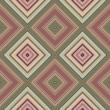 Rhombus and square seamless pattern. The pattern is colored diagonal lines Stock Illustration