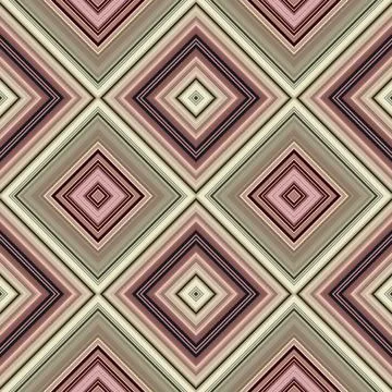 Rhombus and square seamless pattern. The pattern is colored diagonal lines Stock Illustration