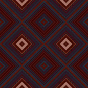 Rhombus and square seamless pattern. The pattern is colored diagonal lines Stock Illustration