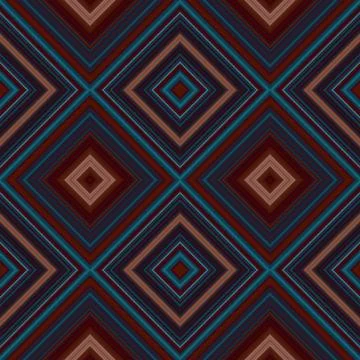 Rhombus and square seamless pattern. The pattern is colored diagonal lines Stock Illustration