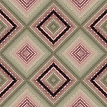 Rhombus and square seamless pattern. The pattern is colored diagonal lines Stock Illustration