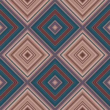 Rhombus and square seamless pattern. The pattern is colored diagonal lines Stock Illustration