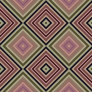 Rhombus and square seamless pattern. The pattern is colored diagonal lines Stock Illustration