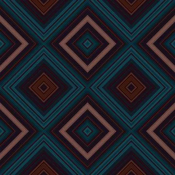 Rhombus and square seamless pattern. The pattern is colored diagonal lines Stock Illustration