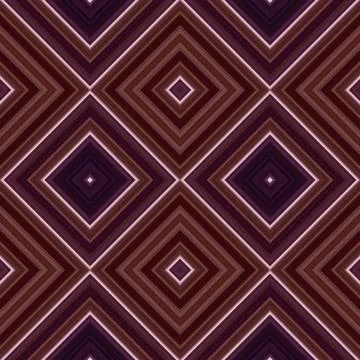 Rhombus and square seamless pattern. The pattern is colored diagonal lines Stock Illustration