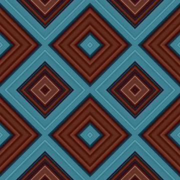 Rhombus and square seamless pattern. The pattern is colored diagonal lines Stock Illustration