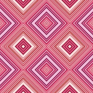 Rhombus and square seamless pattern. The pattern is colored diagonal lines Stock Illustration