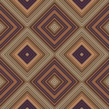 Rhombus and square seamless pattern. The pattern is colored diagonal lines Stock Illustration