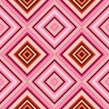 Rhombus and square seamless pattern. The pattern is colored diagonal lines Stock Illustration