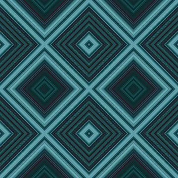 Rhombus and square seamless pattern. The pattern is colored diagonal lines Stock Illustration