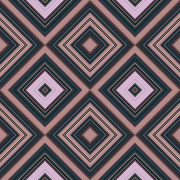 Rhombus and square seamless pattern. The pattern is colored diagonal lines Illustrazione stock