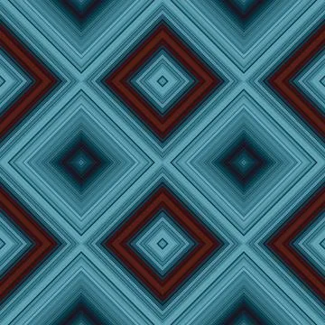 Rhombus and square seamless pattern. The pattern is colored diagonal lines Stock Illustration