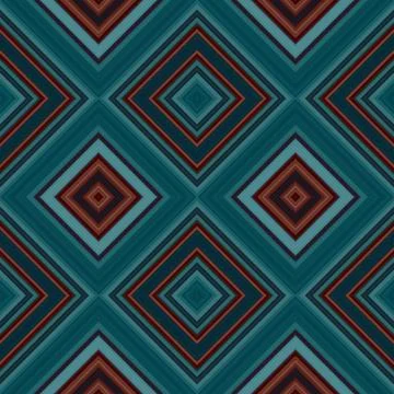 Rhombus and square seamless pattern. The pattern is colored diagonal lines Illustrazione stock