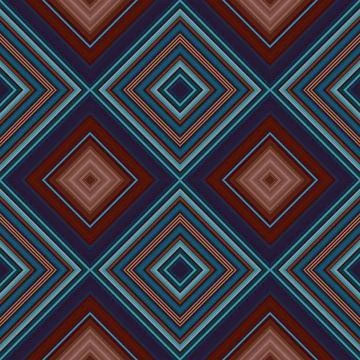 Rhombus and square seamless pattern. The pattern is colored diagonal lines Stock Illustration