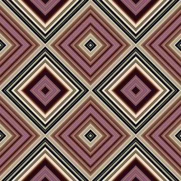 Rhombus and square seamless pattern. The pattern is colored diagonal lines Stock Illustration