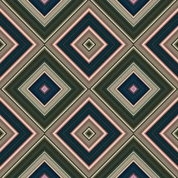 Rhombus and square seamless pattern. The pattern is colored diagonal lines Foto stock