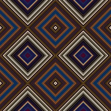 Rhombus and square seamless pattern. The pattern is colored diagonal lines Stock Photos