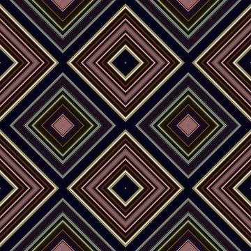 Rhombus and square seamless pattern. The pattern is colored diagonal lines Foto stock