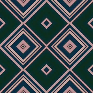 Rhombus and square seamless pattern. The pattern is colored diagonal lines Stock Photos