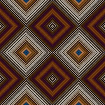 Rhombus and square seamless pattern. The pattern is colored diagonal lines Foto stock
