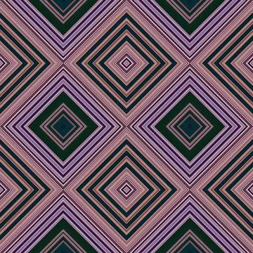 Rhombus and square seamless pattern. The pattern is colored diagonal lines Stock Photos