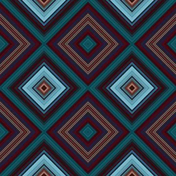 Rhombus and square seamless pattern. The pattern is colored diagonal lines Stock Photos