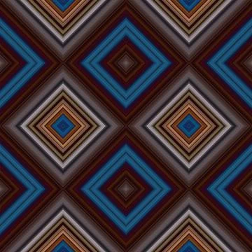 Rhombus and square seamless pattern. The pattern is colored diagonal lines Foto stock