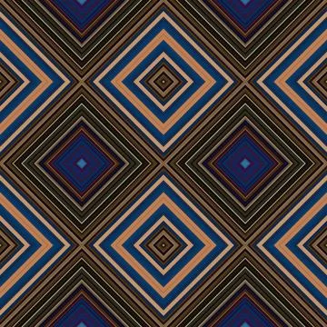 Rhombus and square seamless pattern. The pattern is colored diagonal lines Foto stock