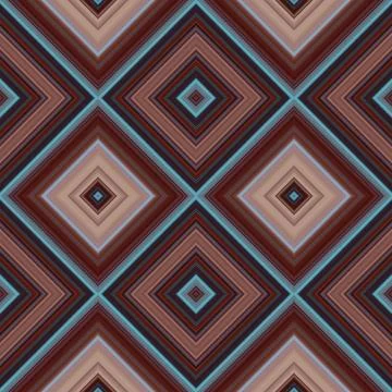 Rhombus and square seamless pattern. The pattern is colored diagonal lines Stock Photos