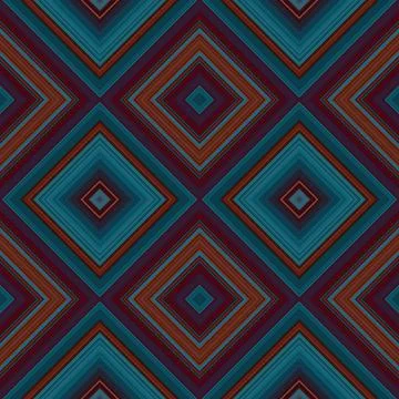 Rhombus and square seamless pattern. The pattern is colored diagonal lines Foto stock