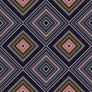 Rhombus and square seamless pattern. The pattern is colored diagonal lines Stock Photos