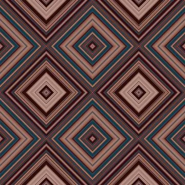 Rhombus and square seamless pattern. The pattern is colored diagonal lines Stock Photos